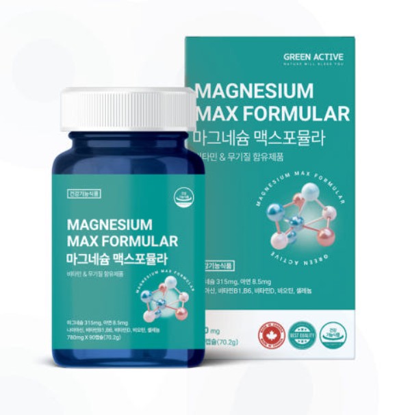 그린액티브 프리미엄 캐나다 마그네슘 맥스포뮬라 780mg x 90캡슐 3개월분