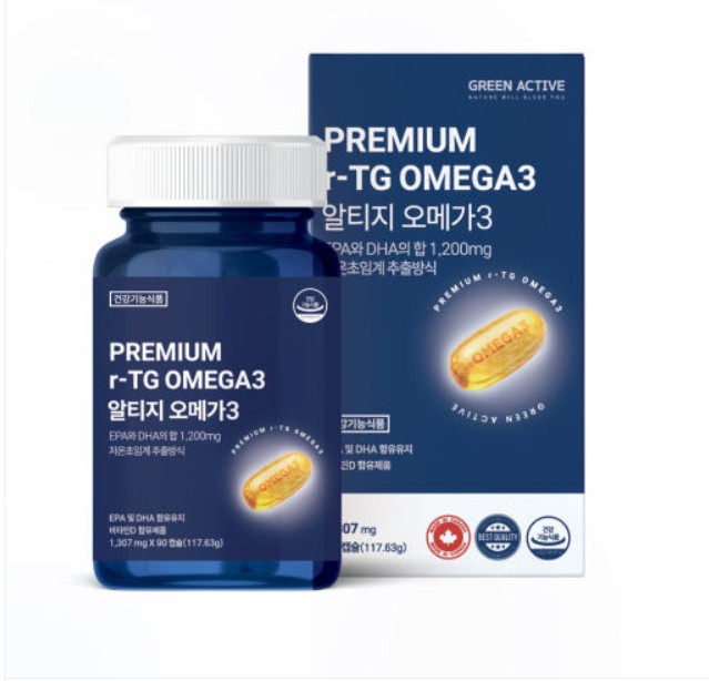 그린액티브 프리미엄 캐나다 rTG 알티지 오메가3 1307mg x 90캡슐 3개월분 EPA + DHA 1200mg
